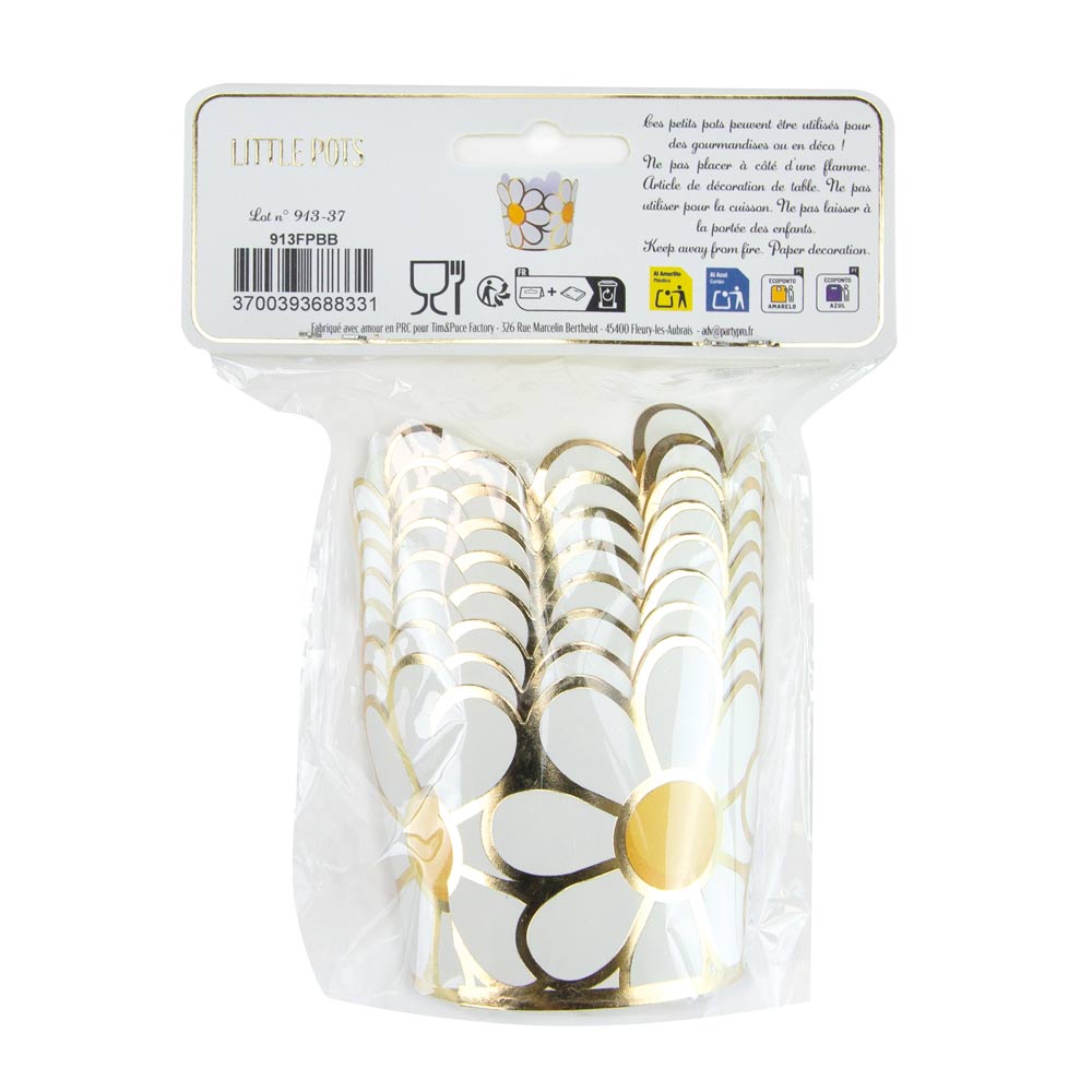 PETITS POTS MARGUERITES HIPPY PARTY X 8