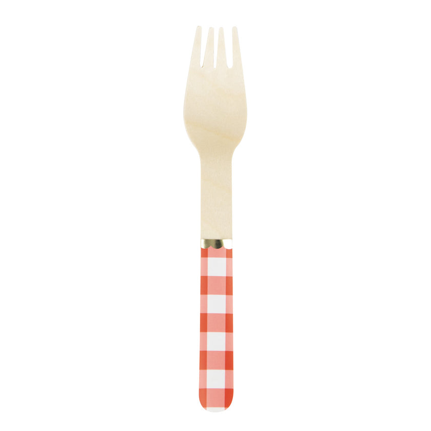 PETITES FOURCHETTES EN BOIS GUINGUETTE X 8