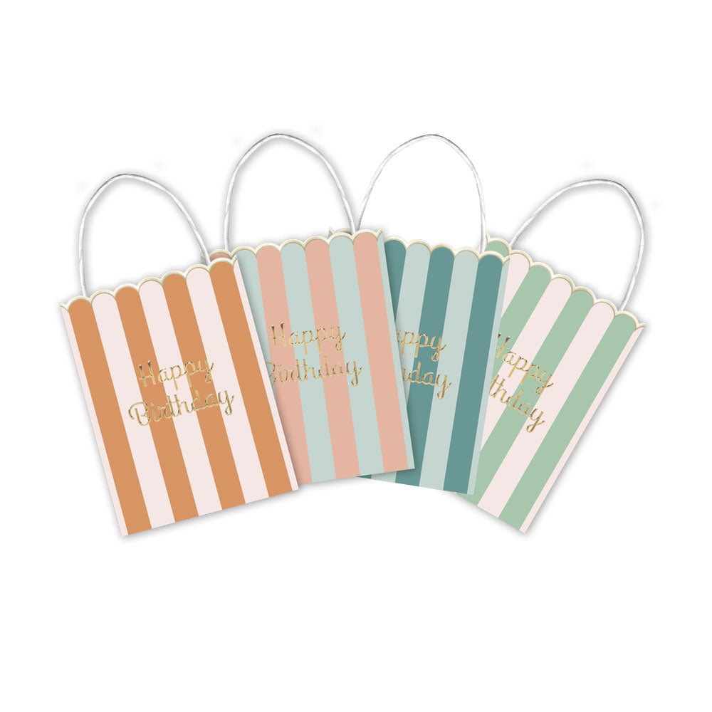 Sacs papier happy birthday multicolores x 4 1