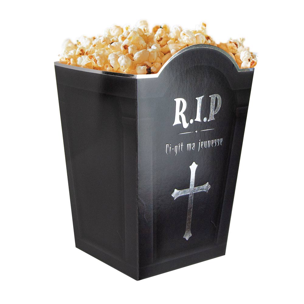 BOITES A POP-CORN RIP NOIRES X 8