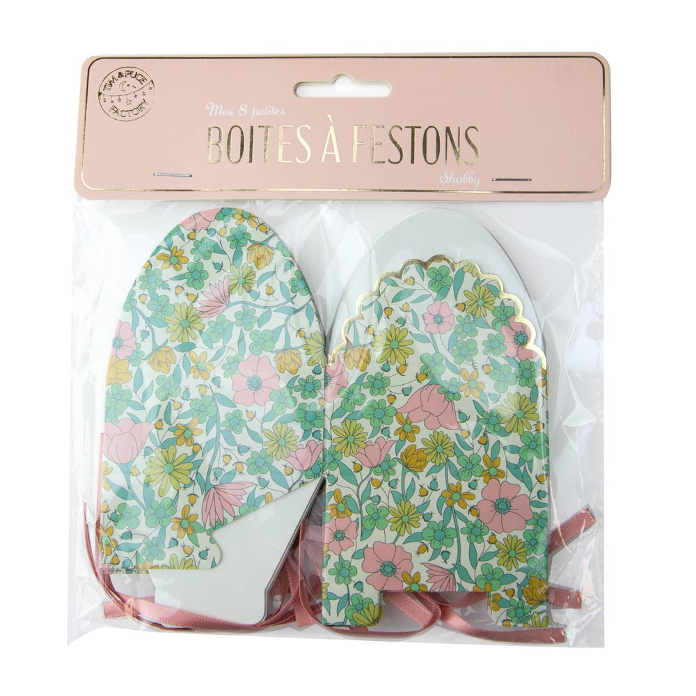 PETITES BOITES A FESTONS SHABBY X 8