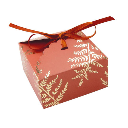 PETITES BOITES A FESTONS FOUGERE TERRACOTTA X 8