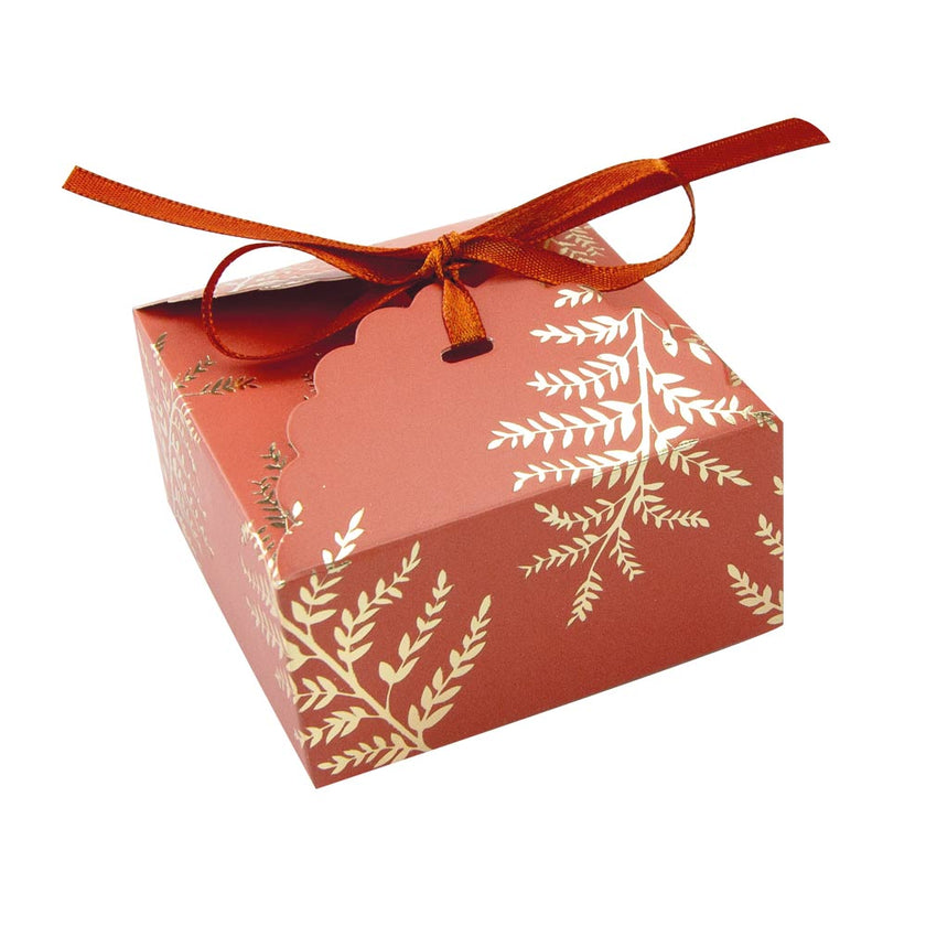 PETITES BOITES A FESTONS FOUGERE TERRACOTTA X 8