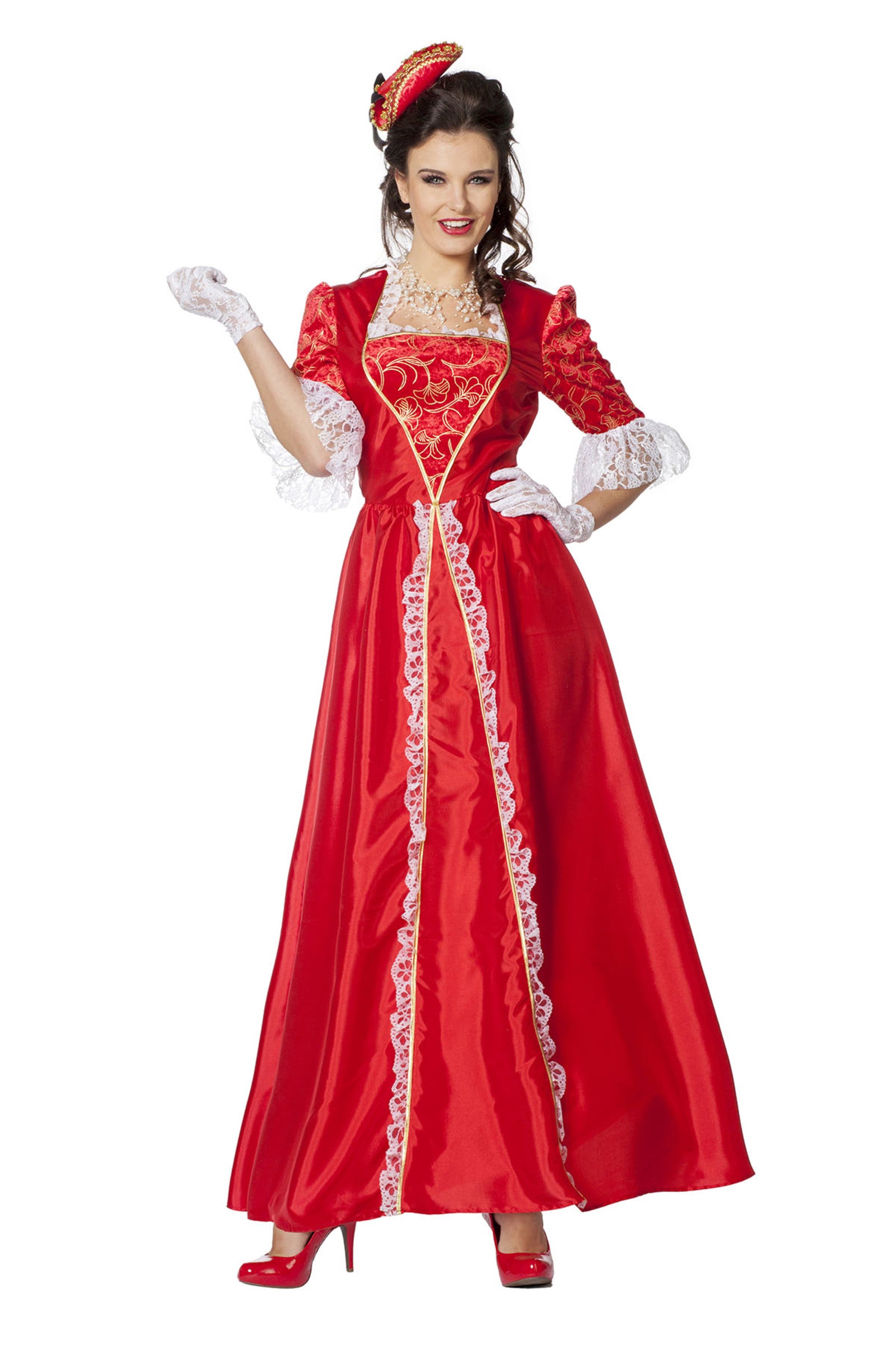 Déguisement marquise rouge femme