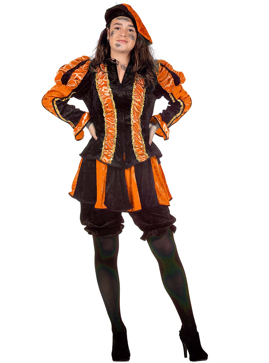 Déguisement Père fouettard St Nicolas orange femme