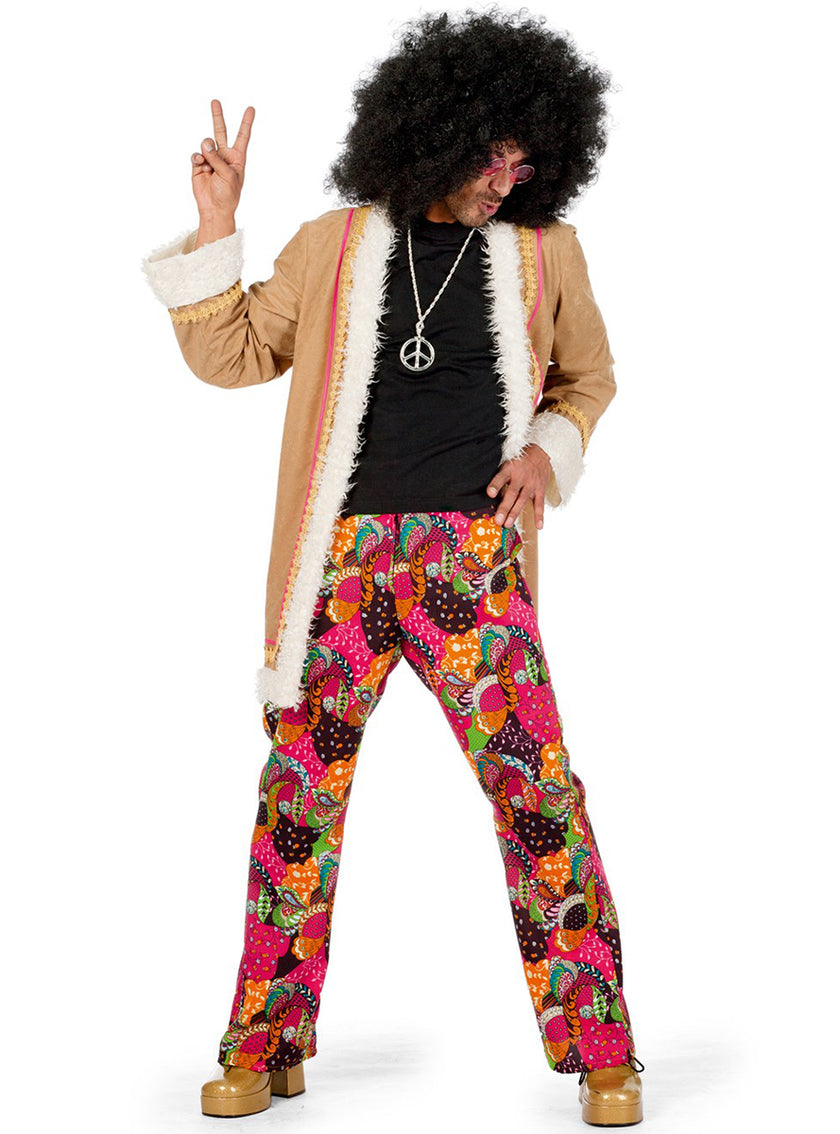 Déguisement hippie beige homme