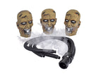 lot de 3 têtes zombies 24cm