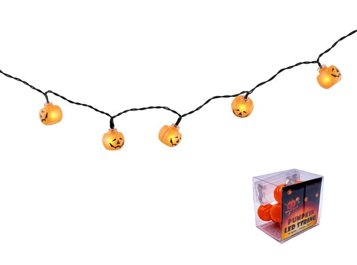 guirlande lumineuse citrouille led 10 lampes 1m