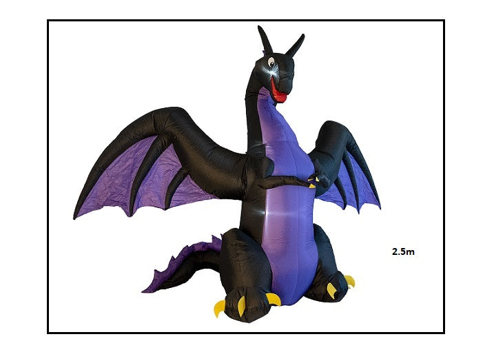 dragon géant gonflable lumineux avec led's 220v 2.5m