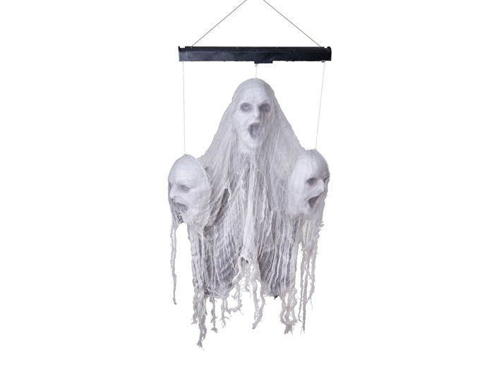 suspension 3 ttes fantme lumineuse sonore motorise 90cm
