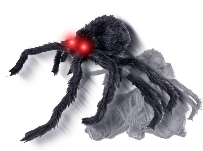 araignée géante sauteuse lumineuse. sonore et motorisée 50cm