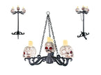 chandelier lumineux crnes avec bougies 3 en 1 diamtre 76cm