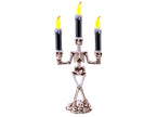 chandelier lumineux squelette 3 led''s bougies 36cm