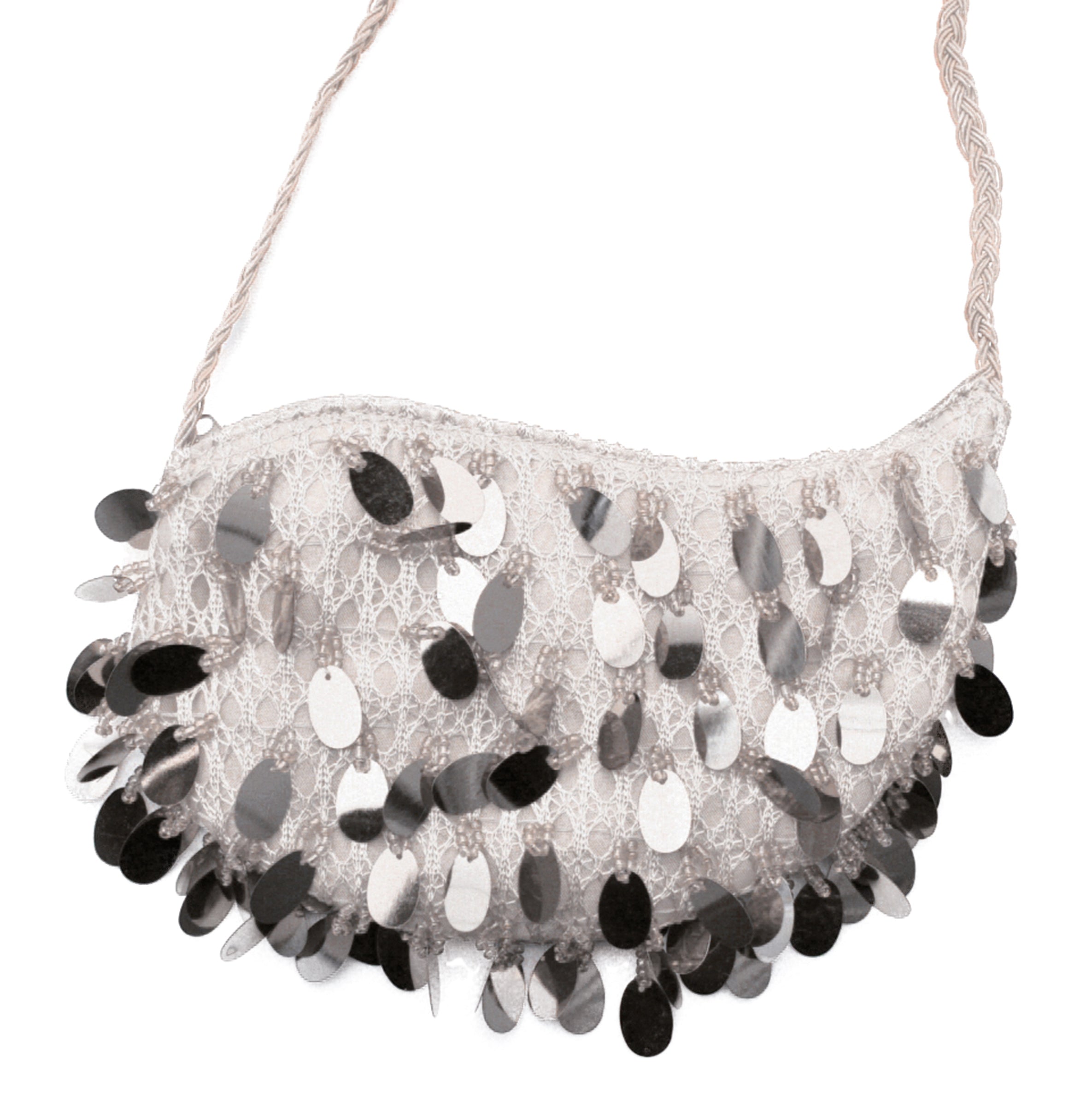 Sac cabaret paillettes grises