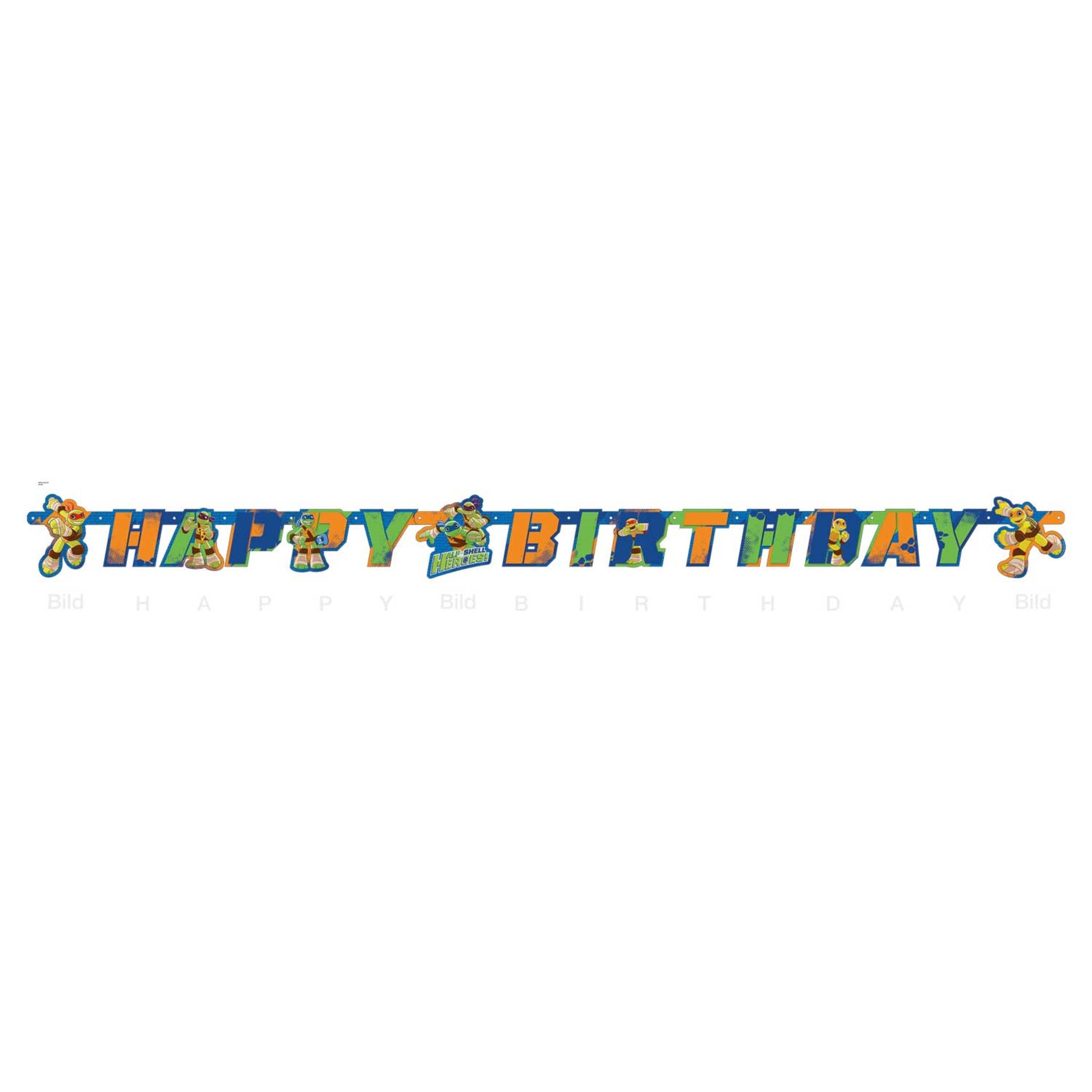 Guirlande anniversaire Les Tortues Ninja Half-Shell Heroes