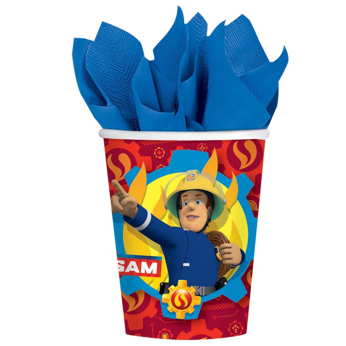 8 gobelets Sam le Pompier
