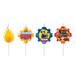 4 mini bougies Sam le Pompier