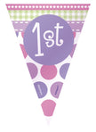 Set 1º anniversaire papillon rose