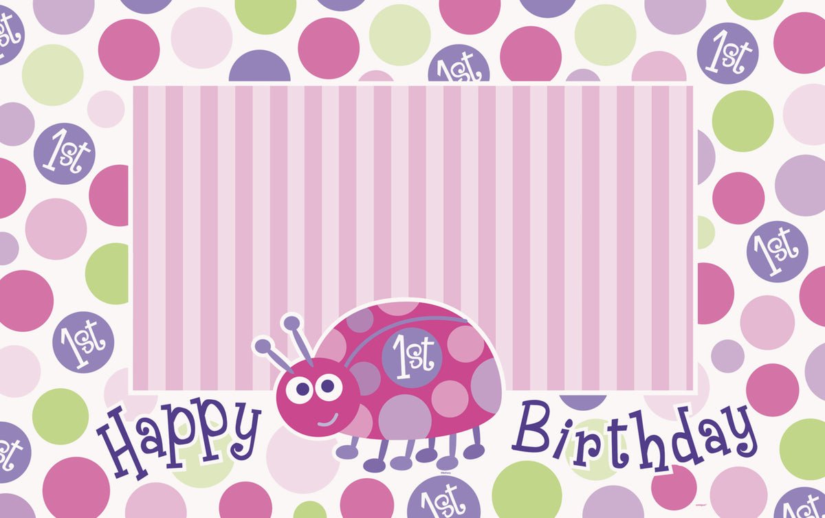 Set 1º anniversaire papillon rose