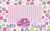 Set 1º anniversaire papillon rose