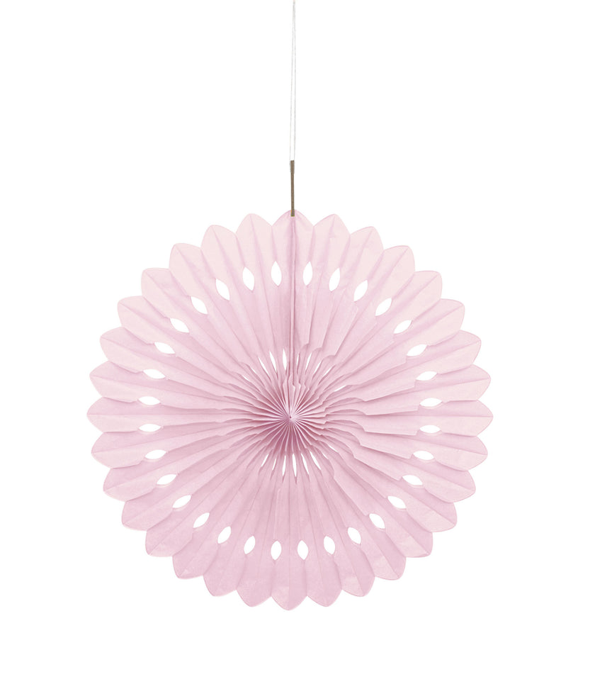 Rosace en papier rose clair - Gamme couleur unie