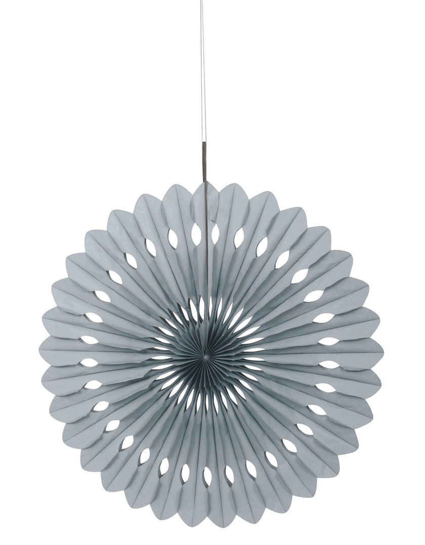 Rosace en papier argenté - Gamme couleur unie