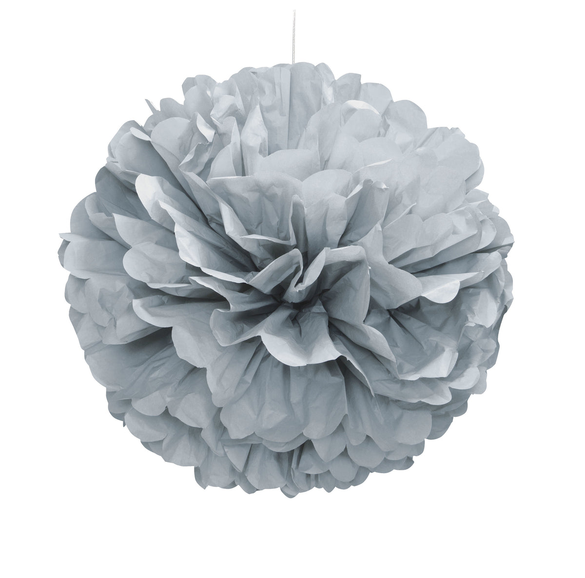 Pompon décoration argenté - Gamme couleur unie