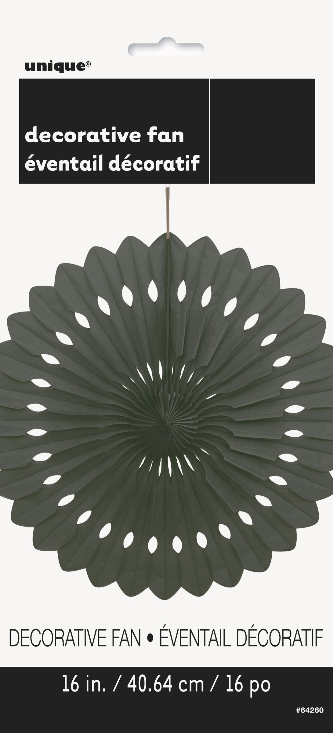 Rosace en papier couleur noir - Gamme couleur unie
