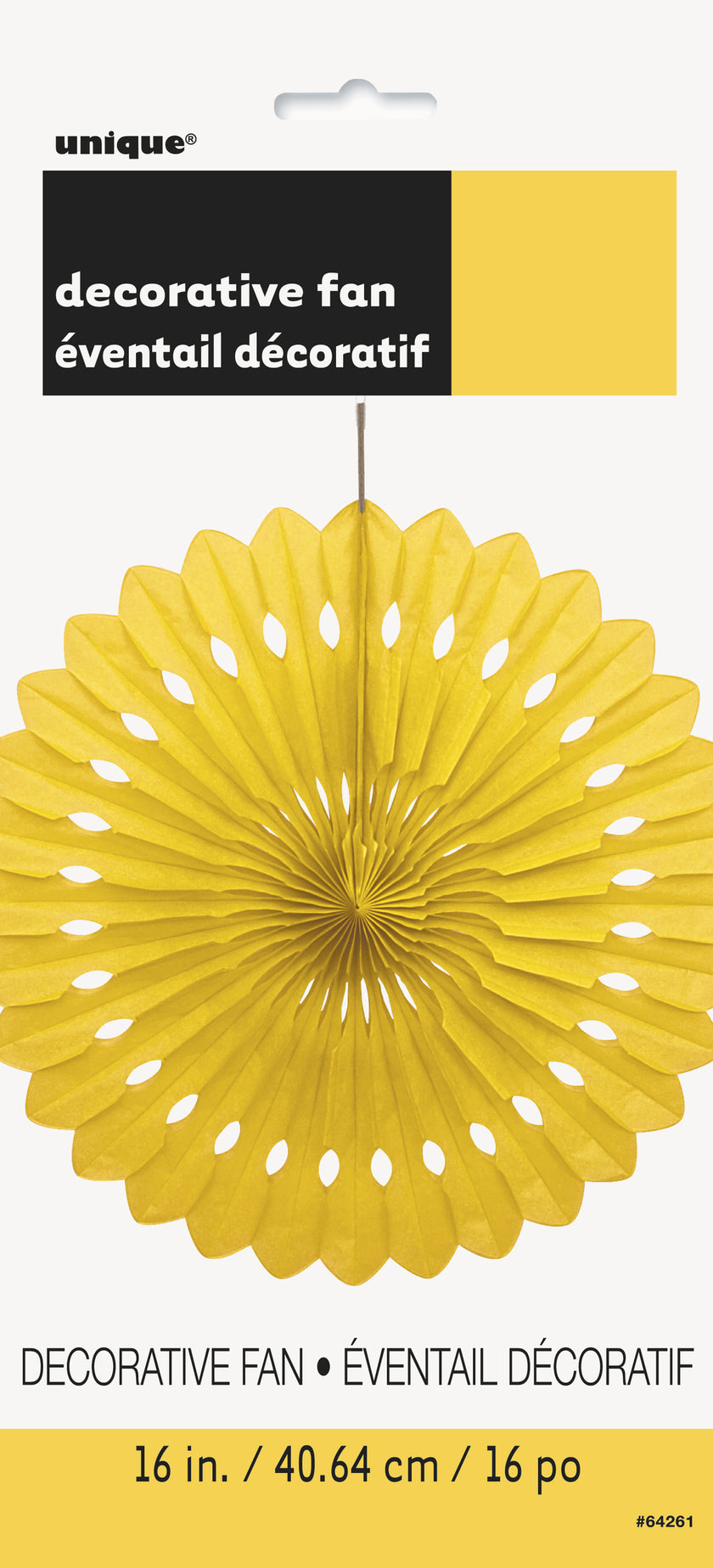 Rosace en papier couleur jaune - Gamme couleur unie