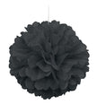 Pompon décoration noir - Gamme couleur unie