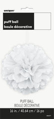 Pompon décoration blanc - Gamme couleur unie