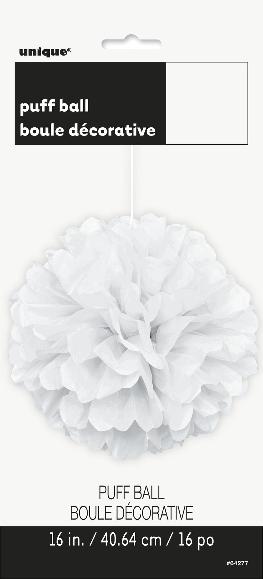 Pompon décoration blanc - Gamme couleur unie