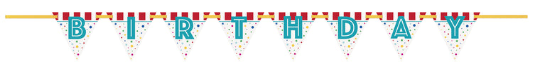 Guirlande Happy Birthday - Circus Carnival