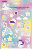 4 autocollants de Licorne Joyeuse - Unicorn