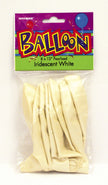 8 ballons blanc perlé - Gamme couleur unie