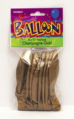 8 ballons dorés métallisés - Gamme couleur unie