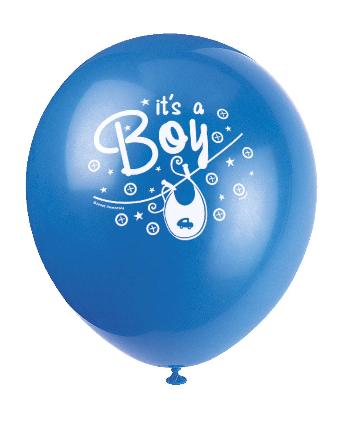 8 ballons bleus It's a boy - Clothesline Baby Shower