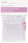 Sachet blanc à pois roses - Baby Shower