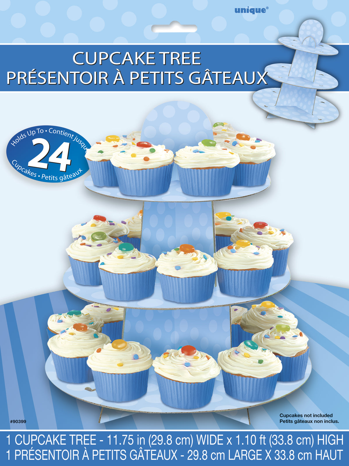 Présentoir cupcakes grand modèle bleu