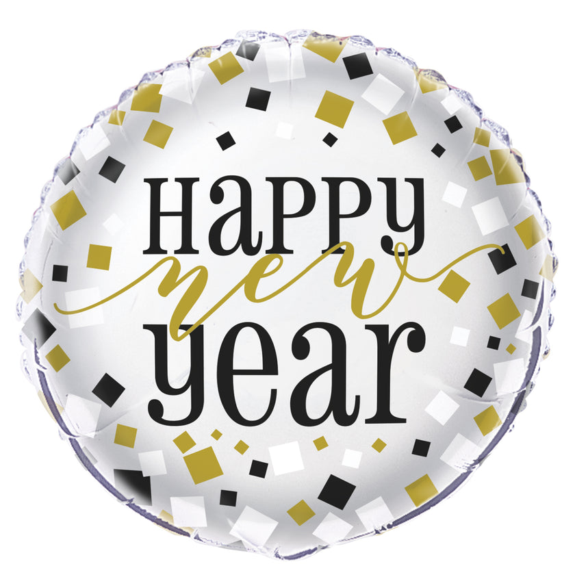 Ballon en alu Nouvel An - Happy New Year