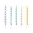 10 Bougies Spirale Assorties Pastel 6.3 cm - Amscan