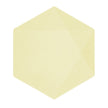 6 Assiettes Hexagonales Décor Jaune 26cm - Amscan