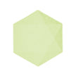 6 Assiettes Hexagonales Décor Vert 20cm - Amscan