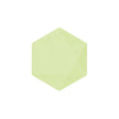 6 Assiettes Hexagonales Décor Vert 15cm - Amscan