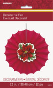 Rosace en papier Étoile de Noël élégante - Holly Poinsettia