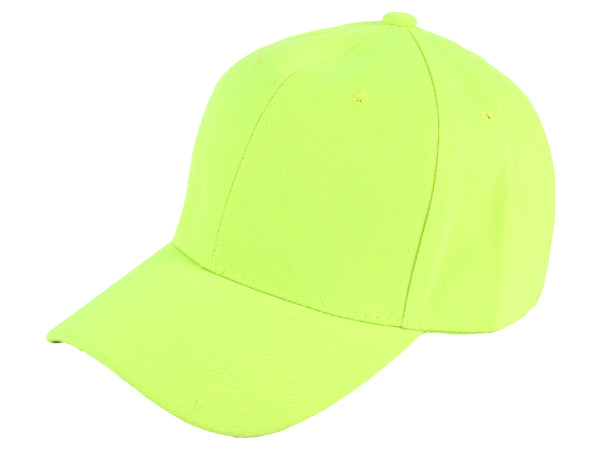 casquette baseball mode jaune adulte