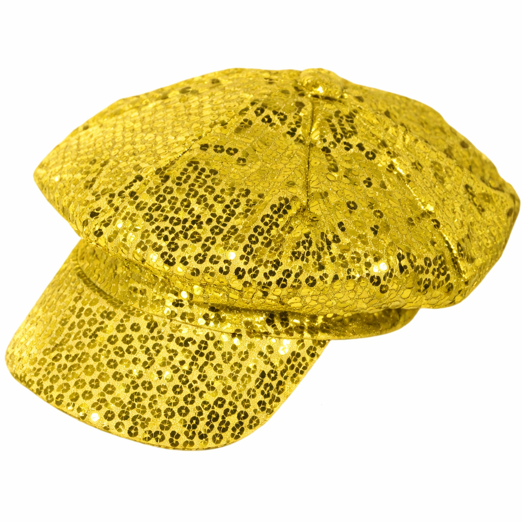 casquette à sequins or