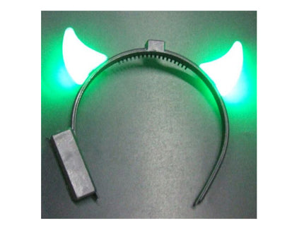 cornes de diable lumineuses vert 5cm