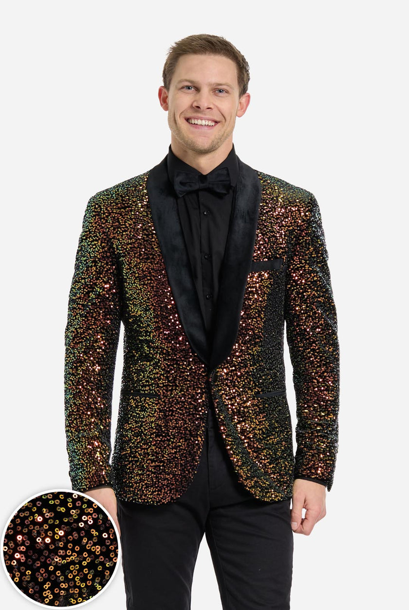 Dinner Jacket - Amber Sequins
