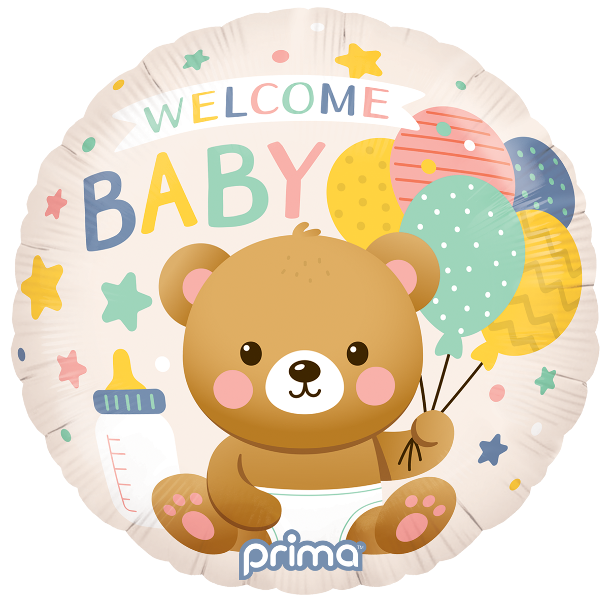 1 Ballon Alu Welcome Baby Bear 18